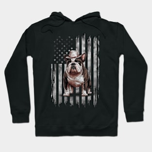 Patriotic American Bulldog Salute- Usa Pride Hoodie